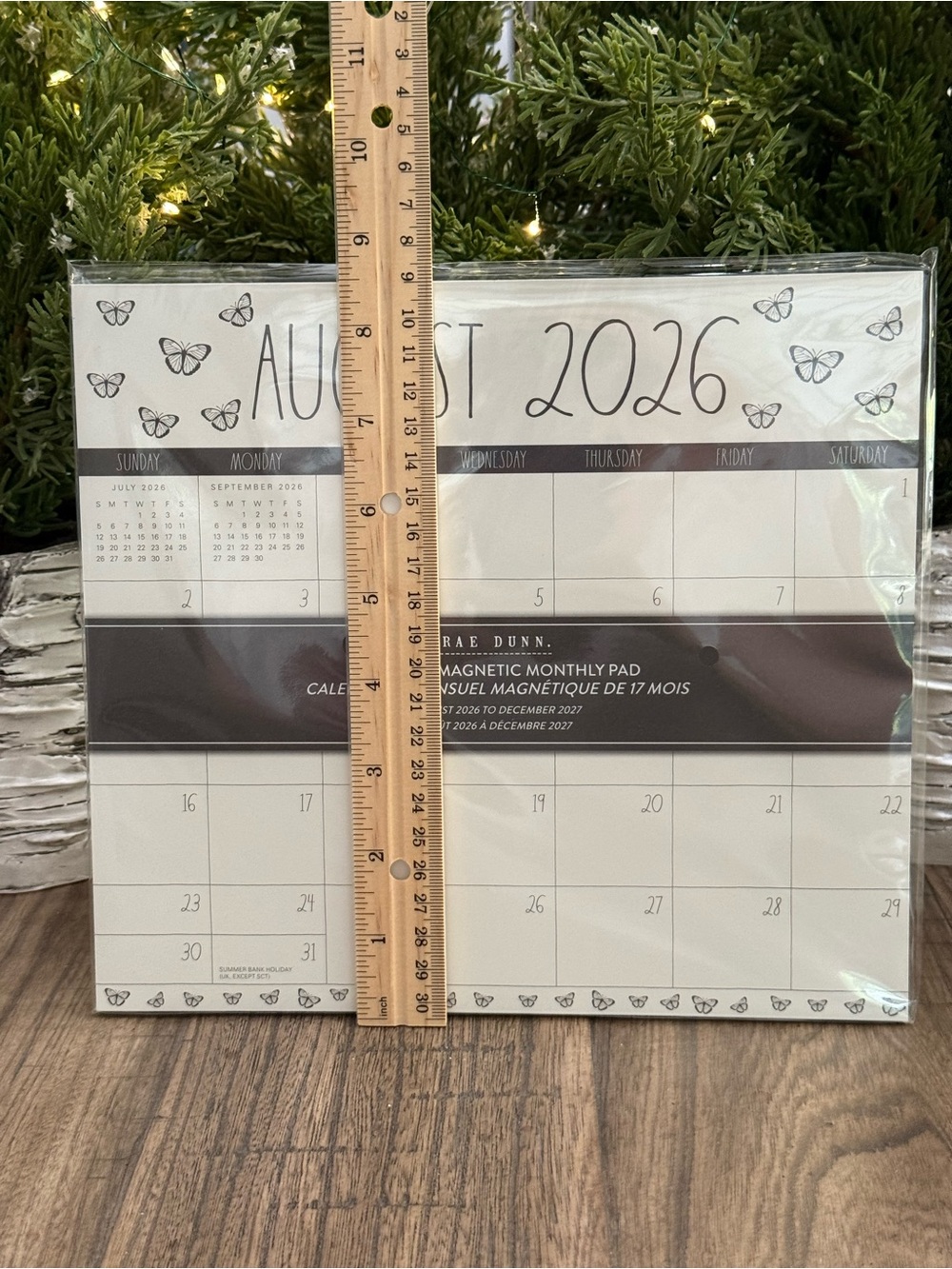 📆 Brand NEW w/Tags Rae Dunn 17 Month Magnetic Monthly Pad Aug 2026-December 2027 - Picture 6 of 6